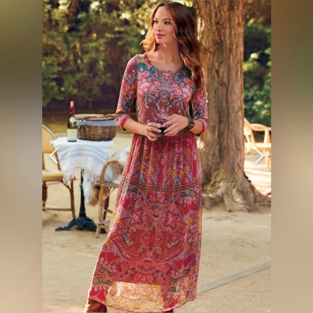 NWT Soft Surroundings Niran Maxi Boho Dress